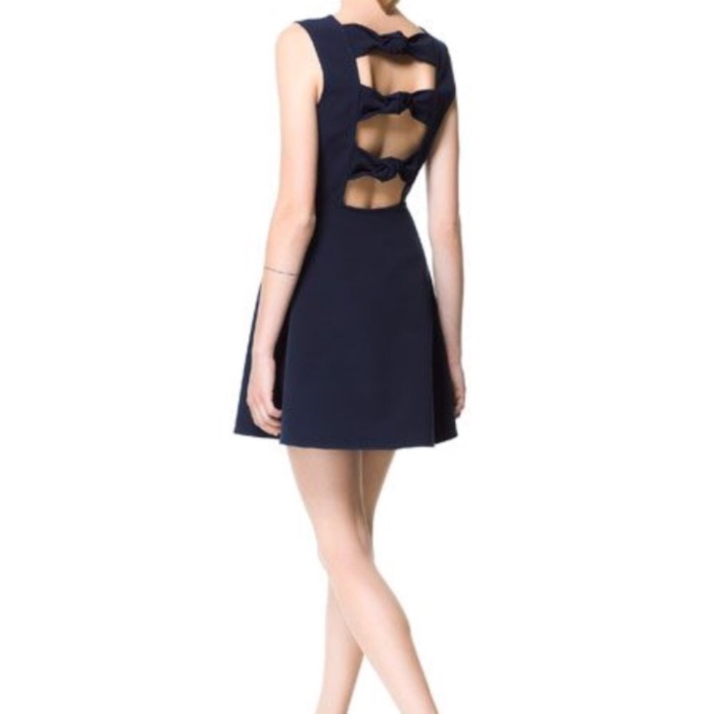 Zara navy blue dress